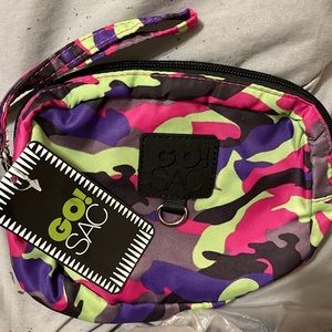 NEW GO! SAC Ahq mini makeup bag Retro Vintage multi color